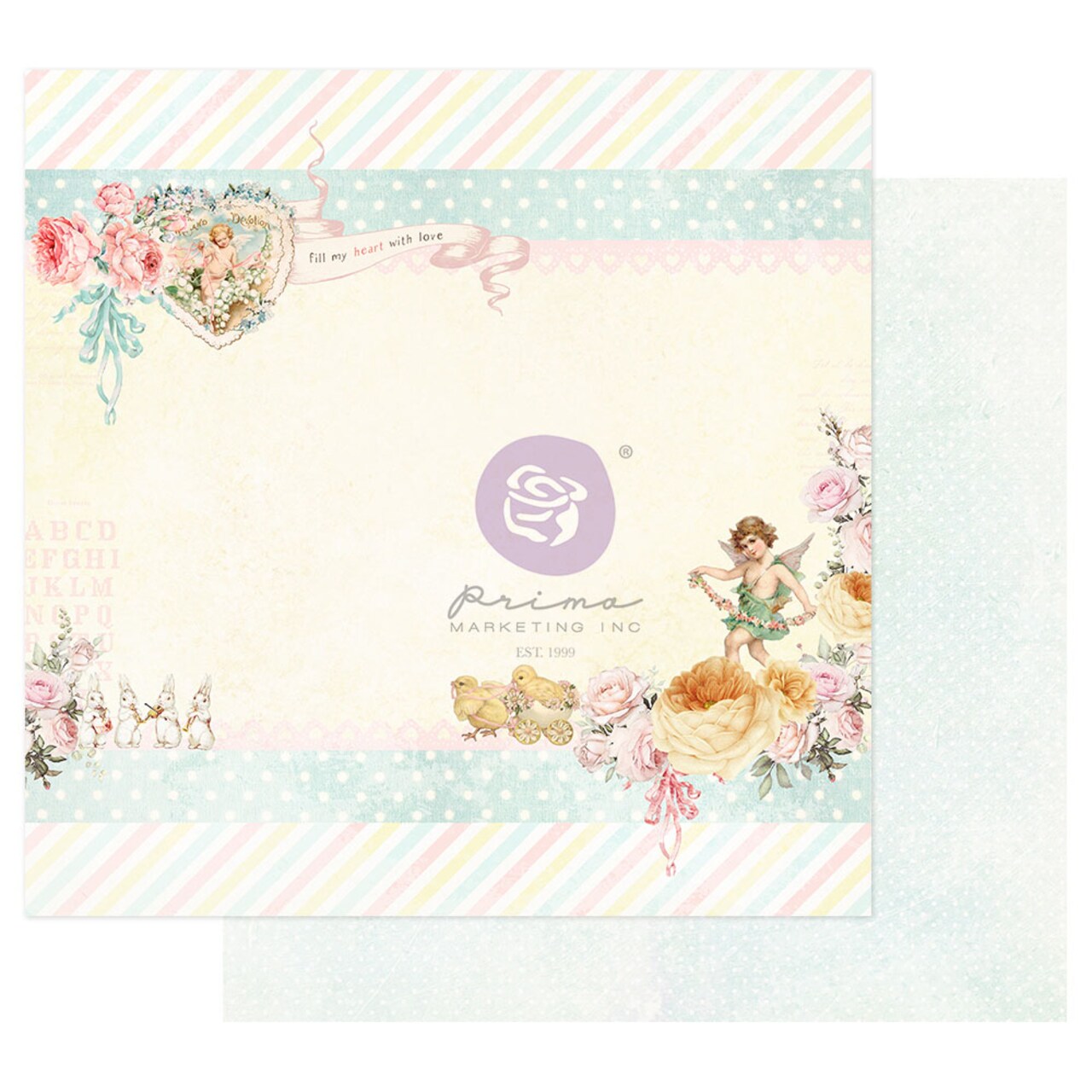 Prima Marketing Inc Magic Love Collection 12x12 Sheet - Fill My Heart With Love - 10 Sheet W/ Foil Details / Paper 655350996642